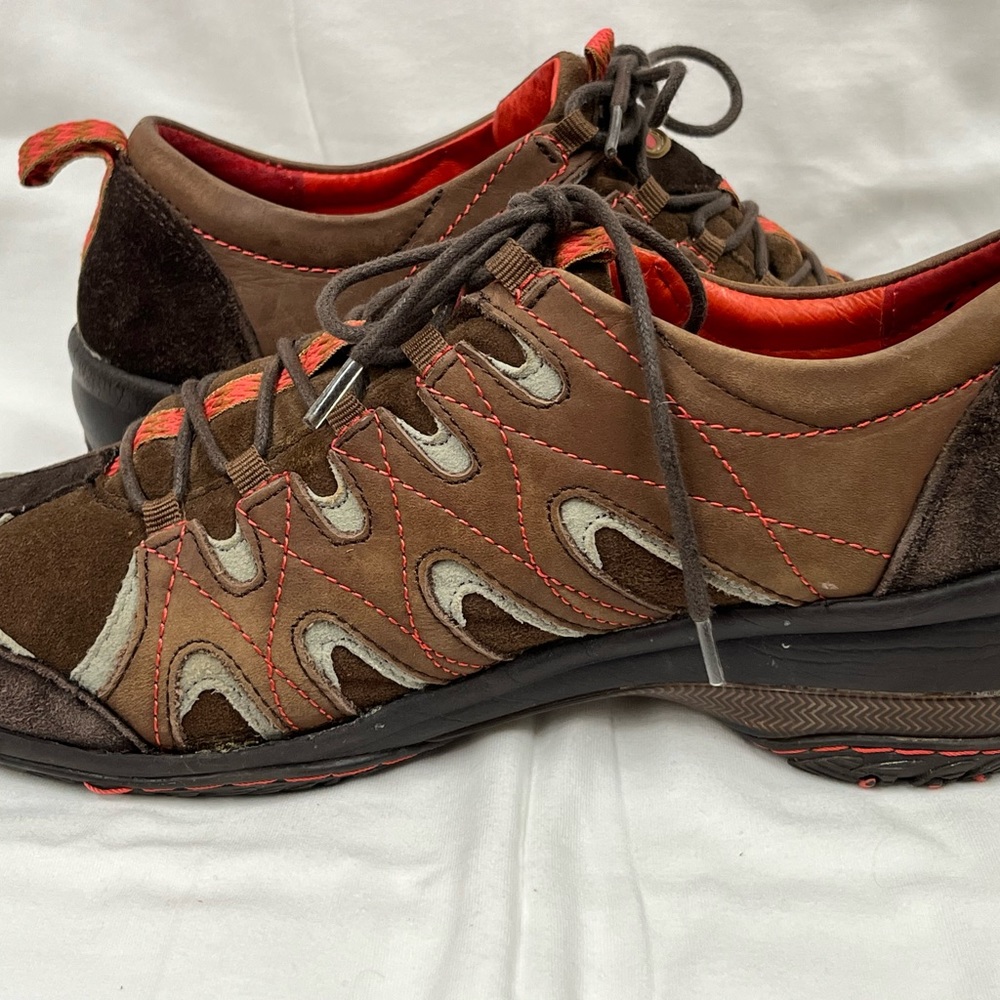 Jambu Women’s Brown & Orange Round Toe Lace Up Hiking Walking Shoes Sneakers 9M - Picture 8 of 16